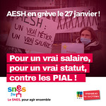 le 27 janvier, AESH en grève !