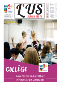 Collège – Supplément de l'US n°837