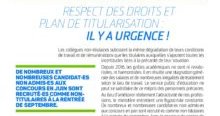 Non-titulaires – Supplément de l'US n°843