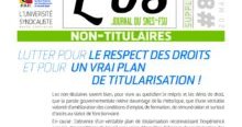 Non-titulaires – Supplément de l'US n°833 du 20 mai 2023