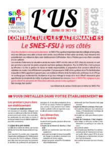 Contractuel·les alternant·es – Supplément de l'US n°848