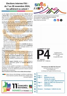 Supplément n°1 au bulletin 204 spécial Elections FSU