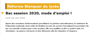 Bac session 2020, mode d'emploi ! [MAJ le 04-06-2020]