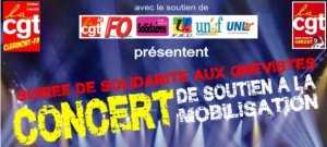 21 Février : Concert de solidarité aux grévistes