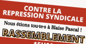 Contre la répression syndicale : rassemblement unitaire mercredi 16 juin 15h (…)