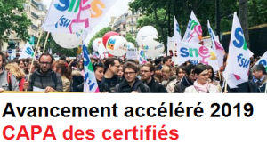 CAPA d'avancement accéléré des certifiés du 03 avril 2019 : compte-rendu