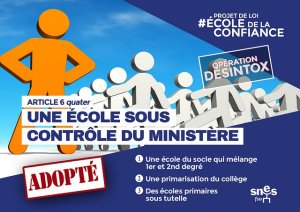 Projet de loi « Ecole de la confiance » : Attention danger