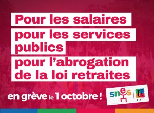 1er octobre : en grève pour nos salaires, l'abrogation de la réforme (…)