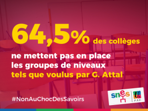 Groupes de niveaux : une majorité des collèges ne les met pas en place !