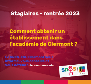 Stagiaires - rentrée 2023 : comment obtenir un établissement dans (…)