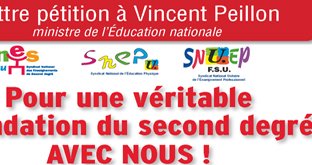 Signez, faites signer la lettre pétition du SNES-FSU !