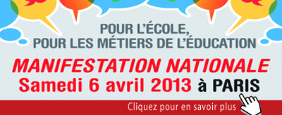 Samedi 6 avril : manifestation nationale à Paris