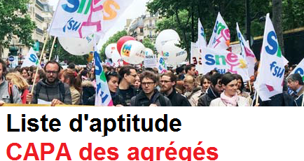 Accès au corps des agrégés par liste d'aptitude : déclaration et (…)