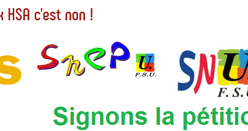 Imposition de deux HSA c'est non ! Signez la pétition