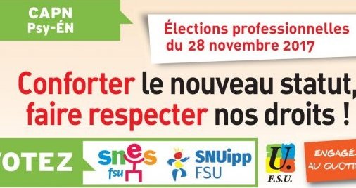 28 novembre : Elections professionnelles des PsyEN