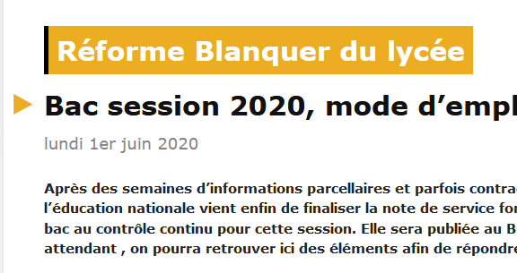 Bac session 2020, mode d'emploi ! [MAJ le 04-06-2020]