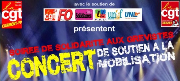 21 Février : Concert de solidarité aux grévistes