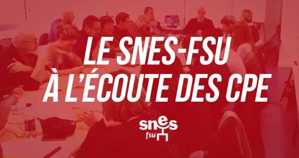 Le SNES-FSU à l'écoute des CPE : répondez à notre enquête