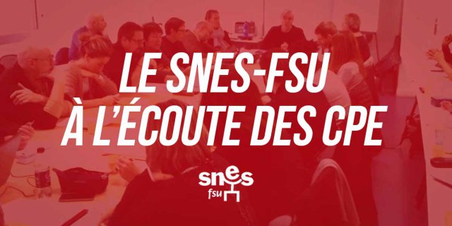 Le SNES-FSU à l'écoute des CPE : répondez à notre enquête