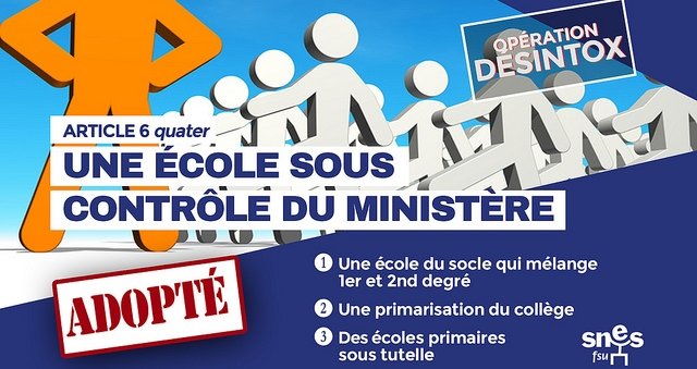 Projet de loi « Ecole de la confiance » : Attention danger