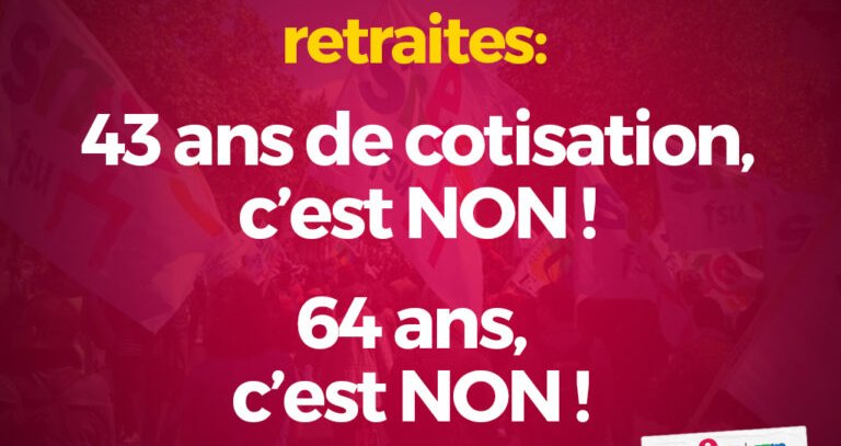 Retraites : la mobilisation continue le 16 février et jusqu'au retrait !