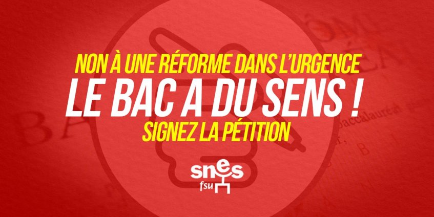 Pétition : Le bac a du sens !