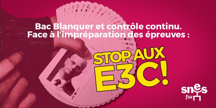 Communiqué intersyndical Education : STOP aux E3C !