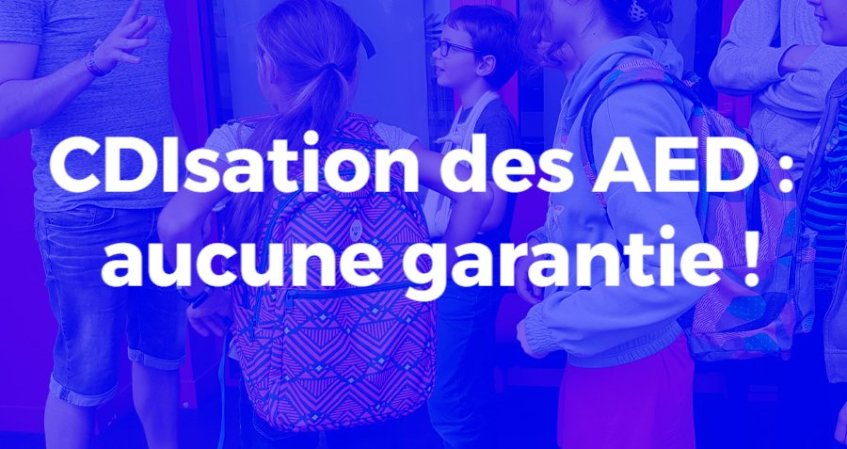 CDI pour les AEd : le décret est publié.