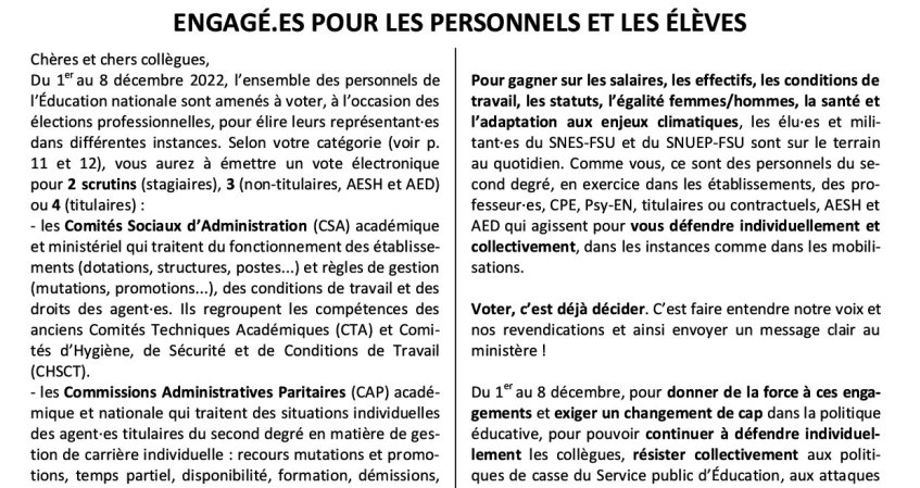 Supplément n°1 au bulletin 197 de septembre 2022