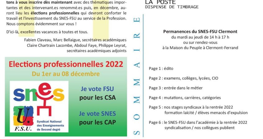 Bulletin n° 196 du 07 juillet 2022