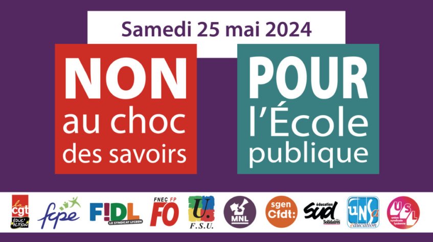 Non au « Choc des savoirs », journée nationale de mobilisation le samedi 25 (…)