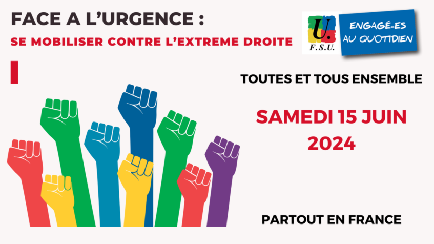 LE 15 JUIN : pour la démocratie et la justice sociale, faire front contre (…)