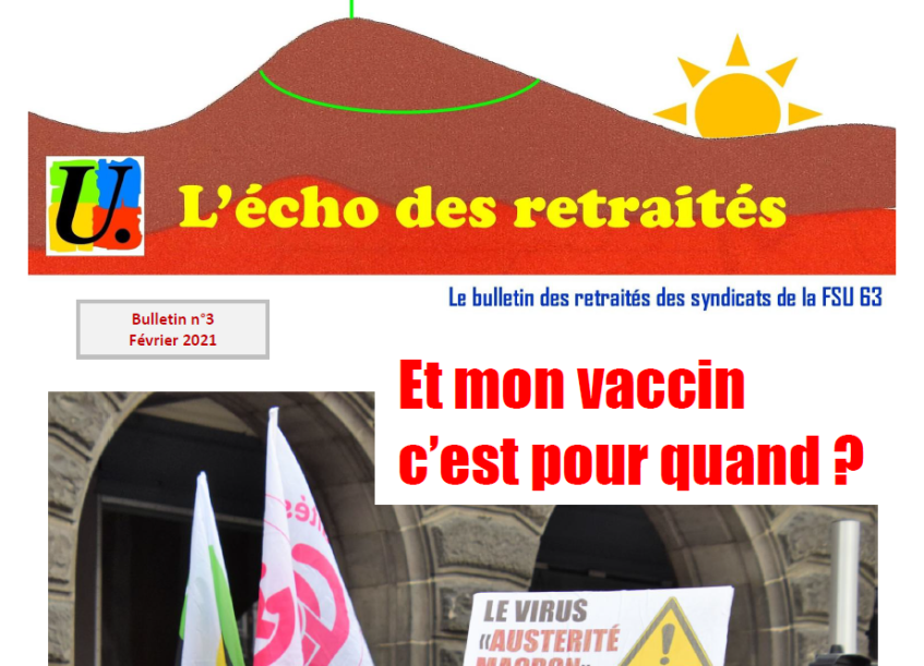 L'« écho des retraités » : et mon vaccin, c'est pour quand ?