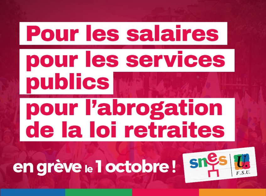 1er octobre : en grève pour nos salaires, l'abrogation de la réforme (…)