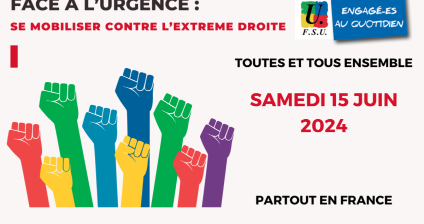 LE 15 JUIN : pour la démocratie et la justice sociale, faire front contre (…)