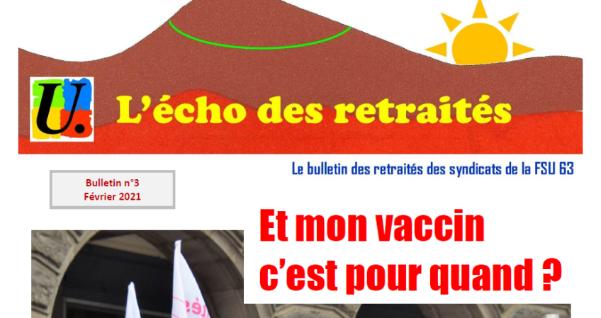 L'« écho des retraités » : et mon vaccin, c'est pour quand ?