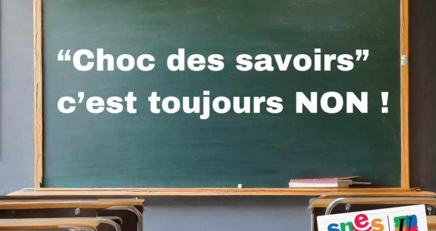 Acte 2 du « Choc des savoirs » : La ministre s'entête et cela ne fera (…)